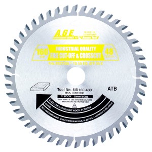 MD160-480 Carbide Tipped Saw Blade for Festool® and Other Track Saw Machines, 160mm Dia x 48T ATB, 5 Deg, 20mm Bore, Crosscut Circular Saw Blade, Fits TS 55 EQ, ATF 55 E, AP 55